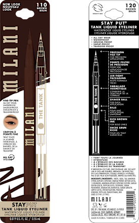 Tekoče črtalo za veke Stay Put Tank, 120 Brown MILANI