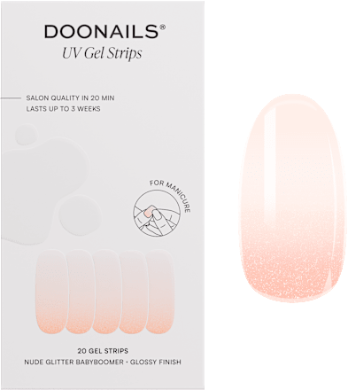 UV Nagelfolien Nude Glitter Babyboomer Doonails