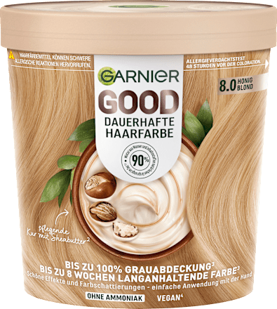 Dauerhafte Haarfarbe - Nr. 8.0 Honig Blond GARNIER GOOD