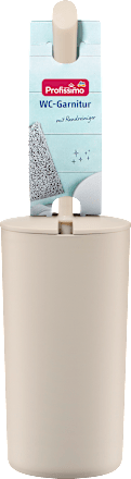 Set con scopino per WC e porta scopino beige Profissimo