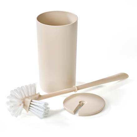 Set con scopino per WC e porta scopino beige Profissimo