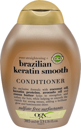 kondicionér pro silné a hladké vlasy brazilský keratin OGX