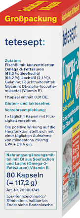 Omega-3 Lachsöl 1000 Kapseln tetesept