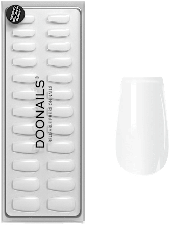 Künstliche Nägel Press Ons Short Coffin Snow White Doonails