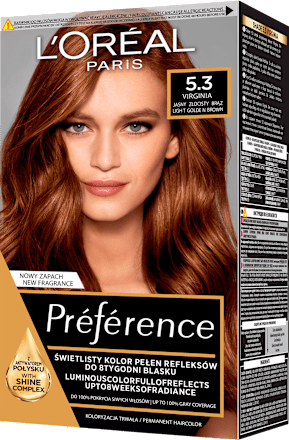 Boja za kosu - Virginia 5.3 Light Golden Brown L'ORÉAL PARiS PRÉFÉRENCE