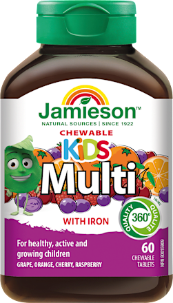 Cmúľacie tablety pre deti KiDS Multi so železom Jamieson