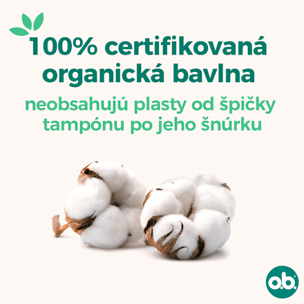 100 % Organic Cotton tampóny Normal o.b.