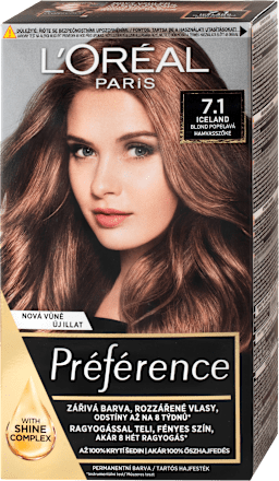Farba na vlasy - 7.1 Cool Blondes popolavá blond L'ORÉAL PARiS PRÉFÉRENCE