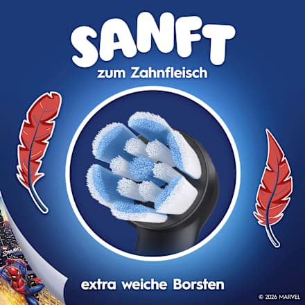 Aufsteckbürsten Kinder iO Spiderman Sanfte Reinigung, ab 6 Jahren Oral-B