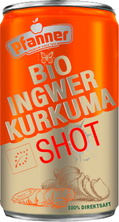 Bio shot, gyömbér-kurkuma Pfanner