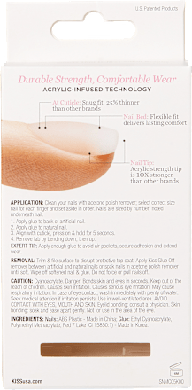 Unghii false acrylic EUPHORIA MEDIUM SQUARE KISS