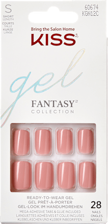 Gel Fantasy Color unghii false RIBBONS SHORT SQUOVAL KISS
