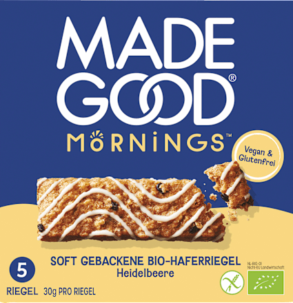 Müsliriegel, Blueberry Flavour, Soft Baked Oat Bars (5 Stück) Made Good