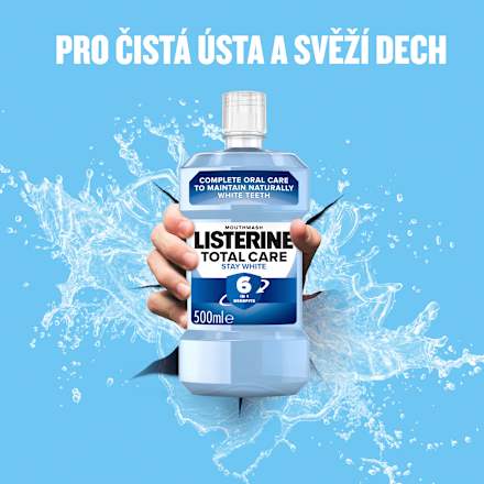 Ústna voda Total Care Stay White Arctic Mint Listerine