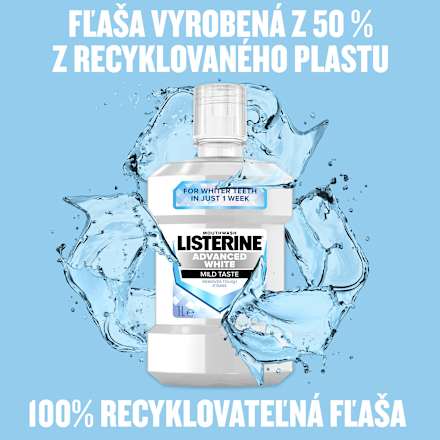 Ústna voda Advanced White Mild Taste Spearmint Listerine