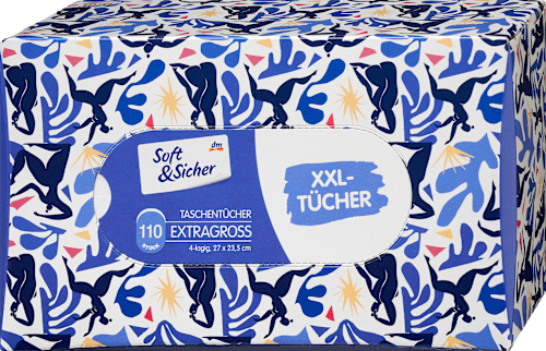 Taschentücher Box mit extra großen Taschentüchern Soft&Sicher