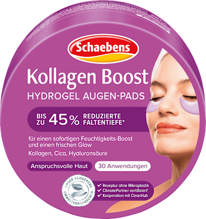 Augenpads Hydrogel Kollagen Boost Tiegel (30 Paar) Schaebens