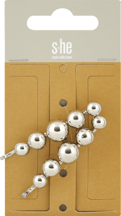 Sponky do vlasov s guličkami - stieborné s-he stylecollection