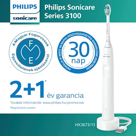 Elektromos fogkefe sonicare 3100 utazótokkal Philips