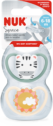 Ciuccio in silicone 6-18m Space assort. NUK