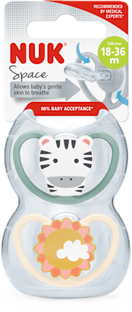 Ciuccio in silicone 18-36m Space assort. NUK