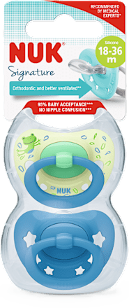 Ciuccio in silicone 18-36m Signature assort. NUK