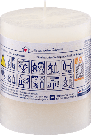 svíčka rustikální 100/68, slonovinová kost Profissimo