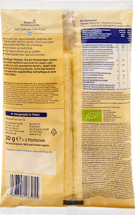 Bastoncini di mais biologici babylove