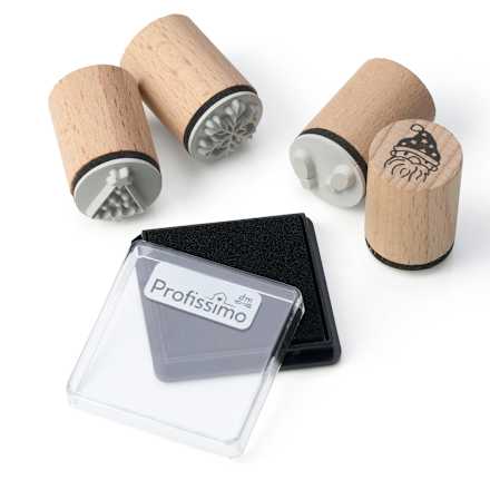 mini razítra + inkoust, 5-dílný set  Profissimo