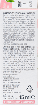 Arcápoló olaj bio vadrózsával, száraz bőrre alverde NATURKOSMETIK