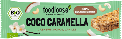 Nussriegel, "Coco Caramella" mit Cashews, Kokos, Meersalz & Vanille foodloose