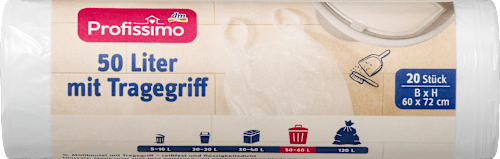 Müllbeutel 50 l mit Tragegriff Profissimo
