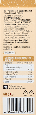 Bio energiagolyók Spekulatiuskeksz-fűszerekkel  dmBio