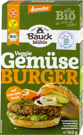 Gotova mešavina za organski burger od povrća bez glutena Bauck Mühle