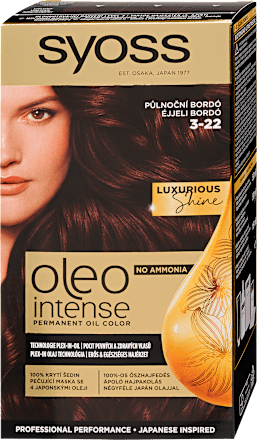 Tartós hajfesték, éjjeli bordó 3-22 Syoss Oleo Intense