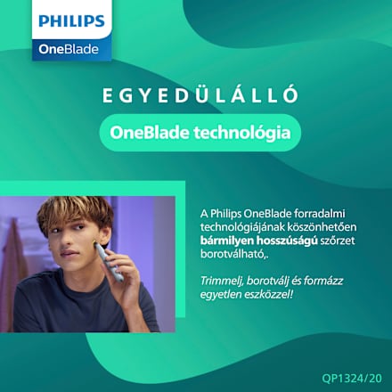 First shave borotvakészülék, QP1324/20 PHILIPS OneBlade