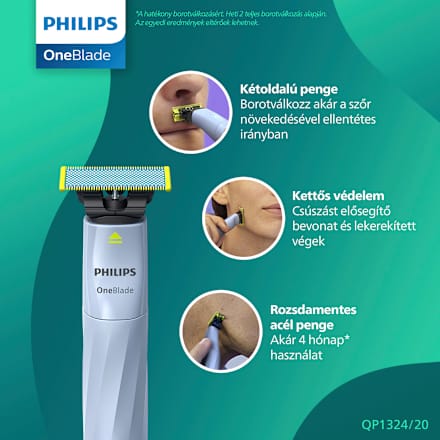 First shave borotvakészülék, QP1324/20 PHILIPS OneBlade