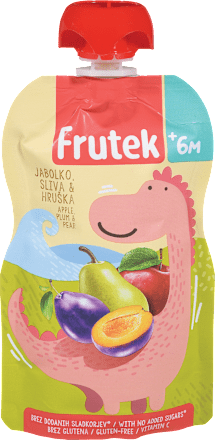 Sadna kašica z okusom jabolka, slive in hruške Frutek