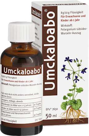 Umckaloabo Tropfen, Pelargonium-sidoides-Wurzeln-Auszug 8g/10g Flüssigkeit Umckaloabo