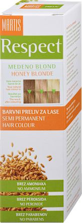 Barvni preliv za lase Medeno blond Respect