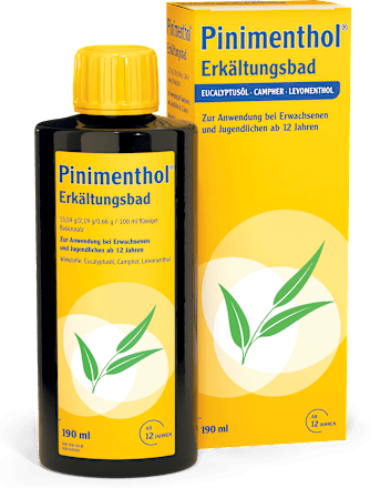 Pinimenthol Erkältungsbad, flüssiger Badezusatz, zur Anwendung bei Erwachsenen und Kindern ab 12 Jahre Pinimenthol