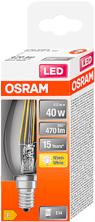 Żarówka LED świeca filament 4W E14 OSRAM
