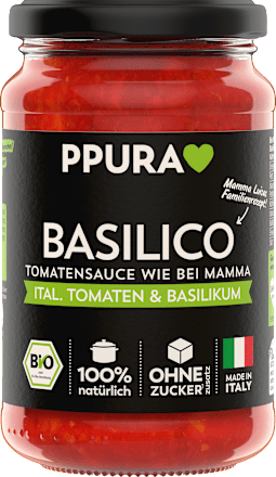 Tomatensauce, Basilico, ital. Tomaten & Basilikum PPURA