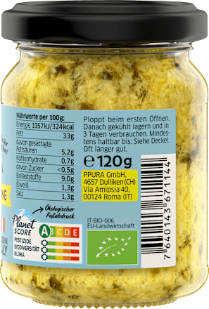 Pesto, Artischocken & Zitrone PPURA