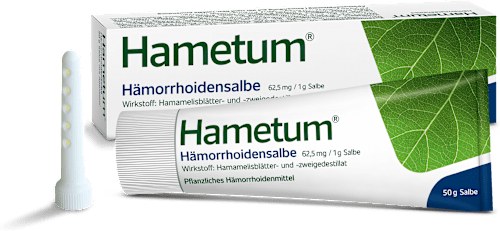 Hametum Hämorrhoidensalbe 62,5mg / 1g Salbe Hamamelisblätter- und -zweigedestillat Hametum