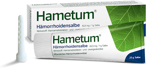 Hametum Hämorrhoidensalbe 62,5mg / 1g Salbe Hamamelisblätter- und -zweigedestillat Hametum