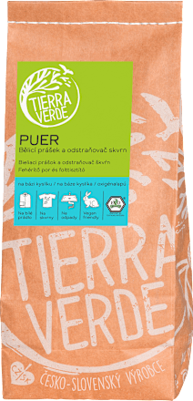 Bieliaci prášok a odstraňovač škvŕn Puer TIERRA VERDE