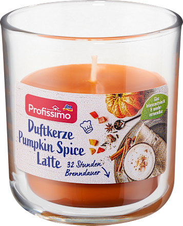 Illatgyertya üvegben, pumpkin spice latte illattal Profissimo
