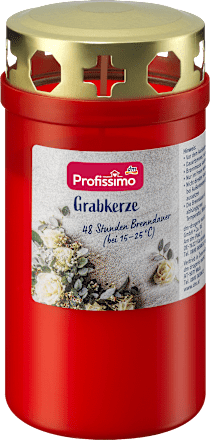 Grablicht Tagebrenner mit Deckel rot Profissimo