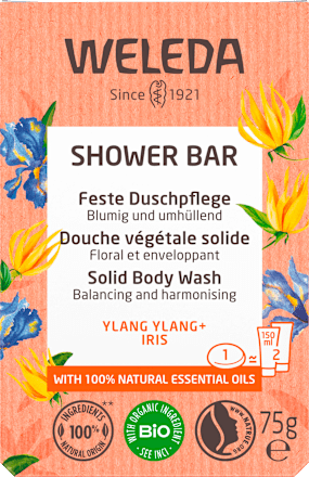 Feste Duschpflege Ylang-Ylang und Iris WELEDA